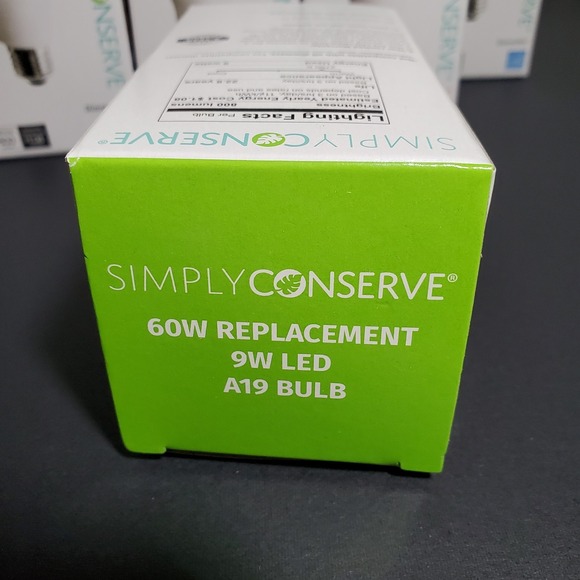 16 Simply Conserve 9W Light Bulbs Dimmable A19 LED Soft White 60 Watt Equivalent - Picture 7 of 8